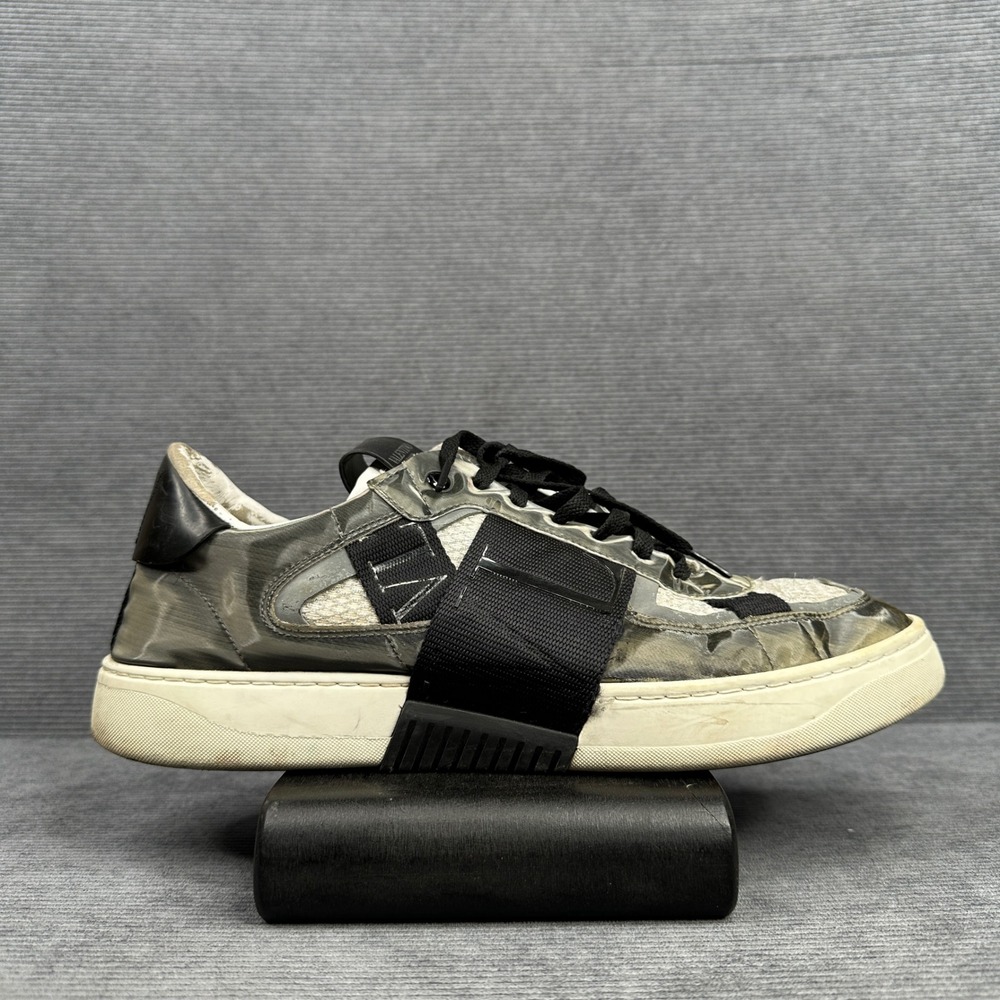 Valentino Garavani VL7N Logo Strap Sneakers Grey Black Mens Size 45 S2058Y2